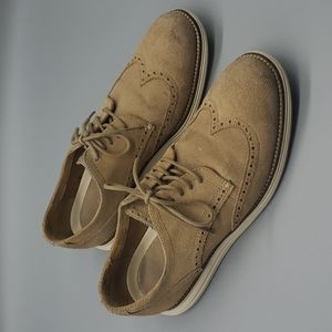 Cole Haan Tan Suede Casual Oxford Shoes, Size 9